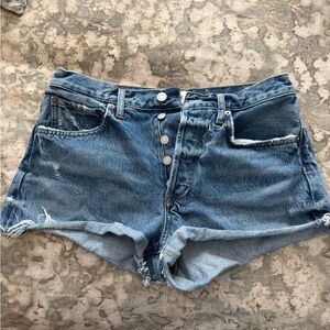 Agolde Dark Blue Jean Shorts